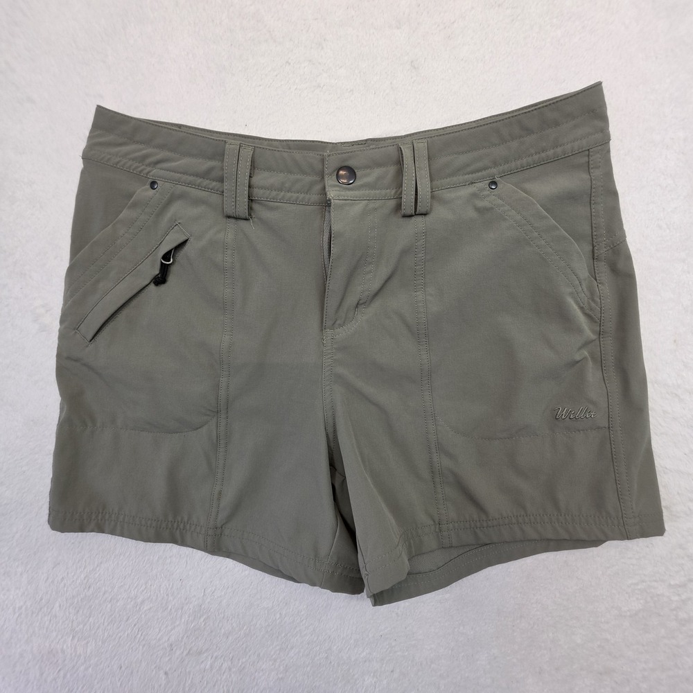 Willit Women's Hiking Shorts Size 6 Olive Green Stretch Outdoor Trail Pockets